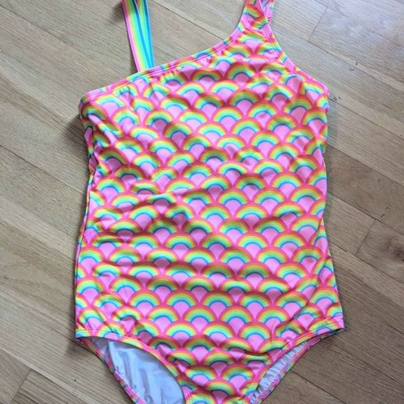 Land's End Rainbow Swimsuit - Girls Size 14 - Picture 1 of 4